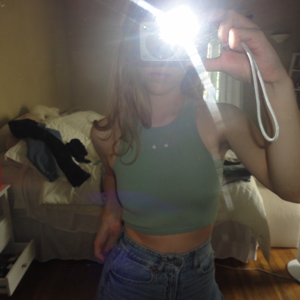 Women's Sage Ribbed Tank Top